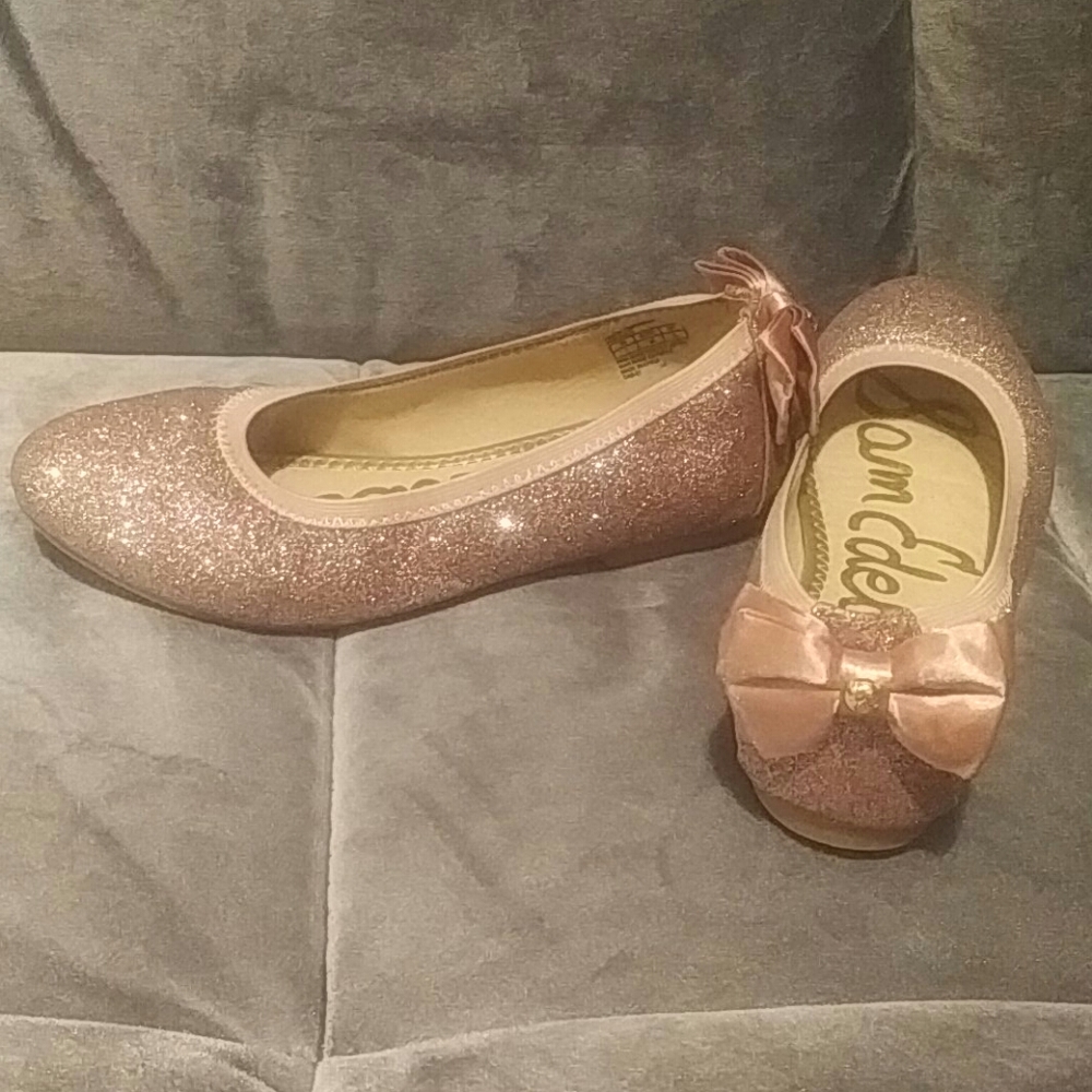 Sam edelman pink glitter flats
